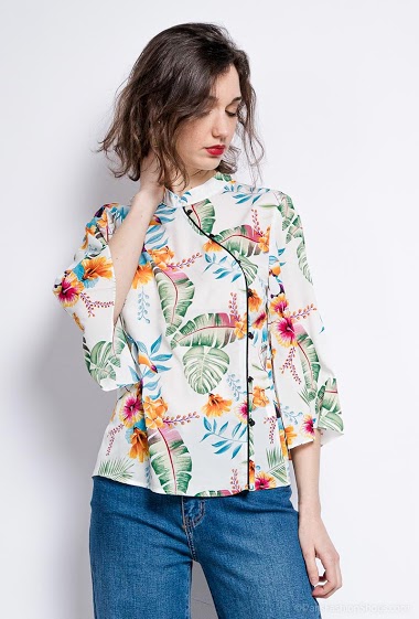 Wholesaler E.DIVA - 2007-Tropical print blouse