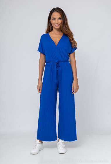 Wholesaler E.DIVA - Ribbed jumpsuit with wrapover