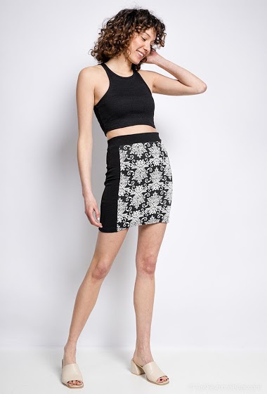 Wholesaler E.DIVA - Patterned stretch skirt