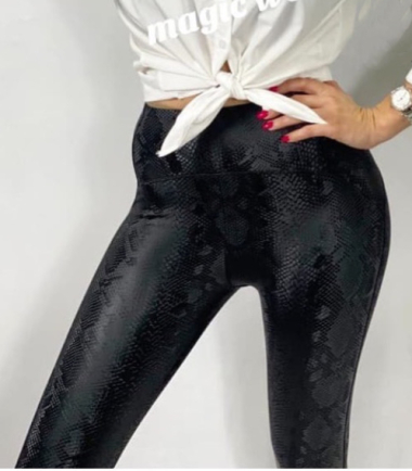 Leggings simili cuir python PUSH UP E.DIVA Paris Fashion Shops