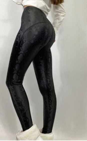 Leggings simili cuir python PUSH UP