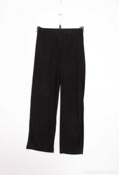 Wholesaler E.DIVA - Ribbed trousers, straight and wide cut.