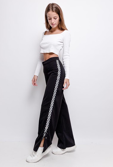 Großhändler E.DIVA - Palazzo cut pants with side slit