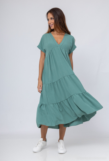 Wholesaler E.DIVA - Long flowing dress with ruffles