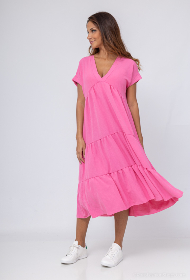 Wholesaler E.DIVA - Long flowing dress with ruffles