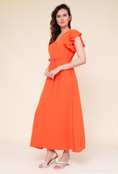 Wholesaler E.DIVA - Long flowing dress with flounce.