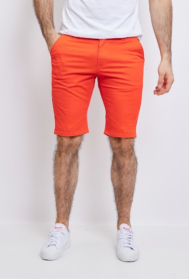 Wholesaler Omnimen - Plain cotton chino Bermuda shorts