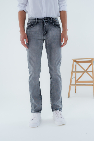 Washed Gray Regular Jeans
