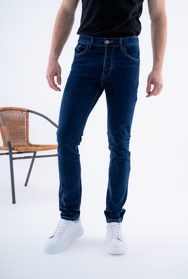 Großhändler Omnimen - Rohblaue Slim-Jeans