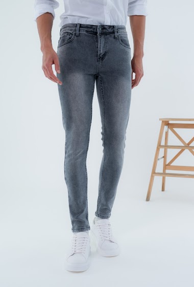 Wholesaler Omnimen - Light gray skinny jeans
