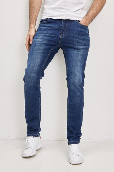 Wholesaler Omnimen - Faded blue slim jeans
