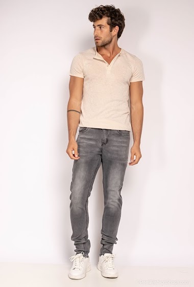 Faded gray slim jeans