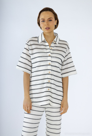 Wholesaler Eight Paris - Striped braided shirt
