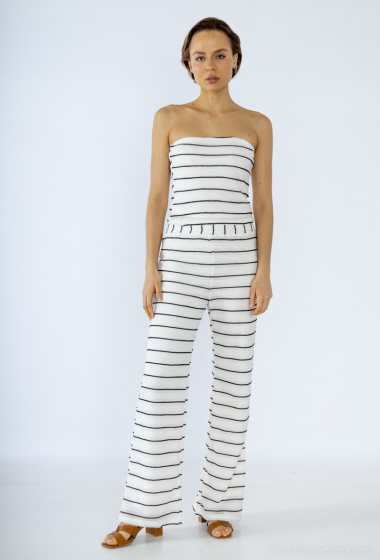 Wholesaler Eight Paris - Striped braided pants (with lining)
