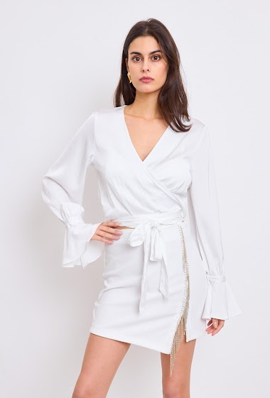 Wholesaler Elenza - Silky wrap blouse