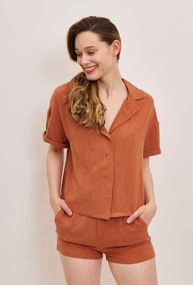 Wholesaler Elenza - Linen shirt