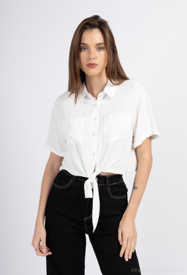 Wholesaler Elenza - short sleeve linen shirt