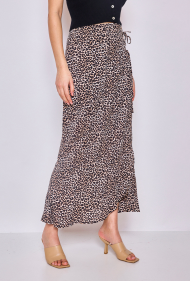 Mayorista Elenza - falda con estampado de leopardo