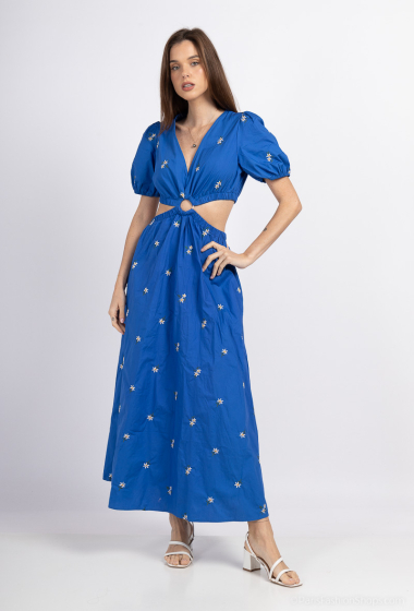 Großhändler Elenza - Langes Kleid mit Stickerei