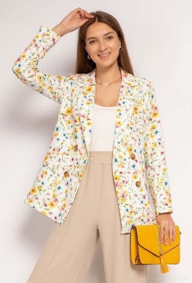 Wholesaler Elenza - Blazer jacket with flower print