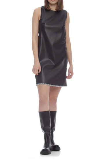 Wholesaler ELEVEN STUDIO - Sleeveless faux leather dress