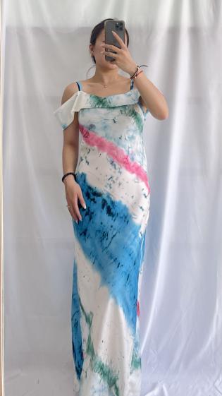 Wholesaler ELEVEN STUDIO - Fluid printed long dress