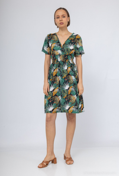 Großhändler Elissa - Kurzes Kleid mit Badeanzug-Print