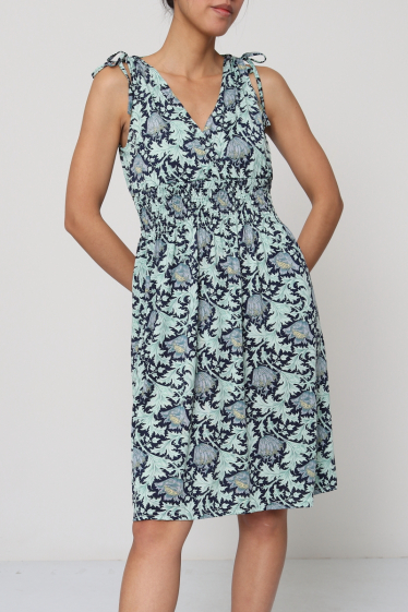 Wholesaler Elissa - short sleeveless printed dress