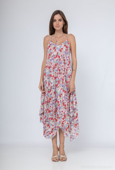 Wholesaler Elissa - Long printed dress with thin straps