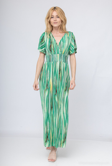 Großhändler Elissa - Langes Kleid mit Badeanzug-Print