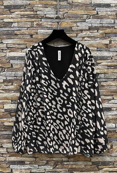Wholesaler Elle Style - CORALIE blouse. printed. very fluid with viscose lining