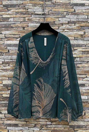 Wholesaler Elle Style - CORALIE blouse printed. very fluid with viscose lining