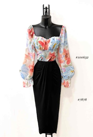 Wholesaler Elle Style - FOFO blouse. fluid. very chic and romantic printed