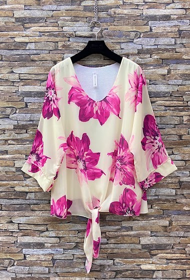 DELILA printed blouse, romantic and chic with viscose lining