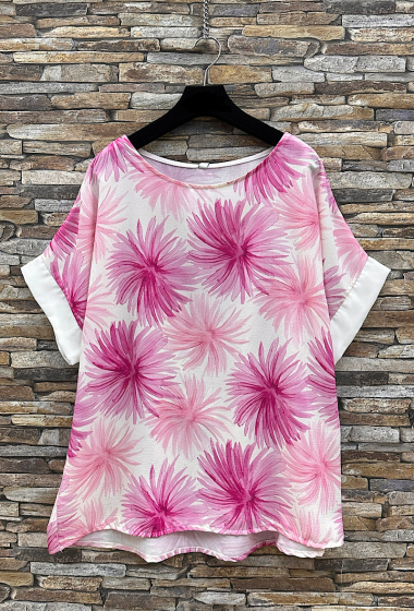 Wholesaler Elle Style - Flowy MAISSANE blouse, printed