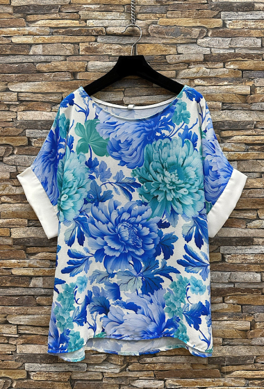 Großhändler Elle Style - Fließende MAISSANE-Bluse, bedruckt