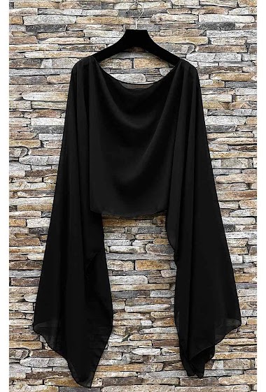 Großhändler Elle Style - Sehr fließende Poncho-Bluse von ARYSS