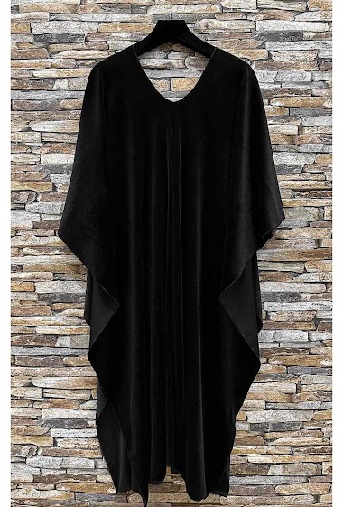Wholesaler Elle Style - ALICE poncho cape in very fluid soft velvet