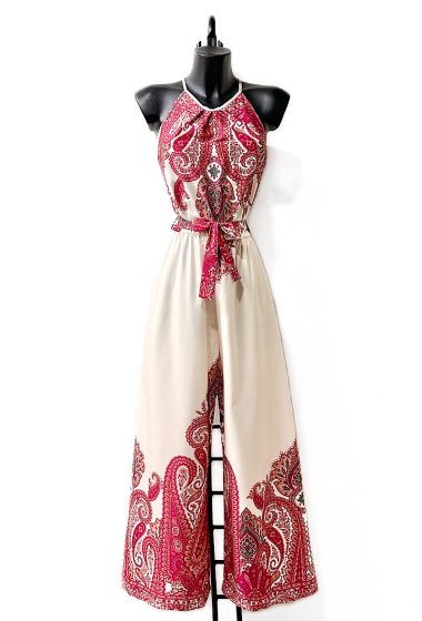 Wholesaler Elle Style - Printed DAYSIE jumpsuit, fluid wide trousers, romantic, chic and trendy