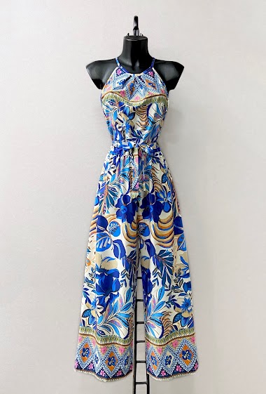 Printed DAYSIE jumpsuit, fluid wide trousers, romantic, chic and trendy