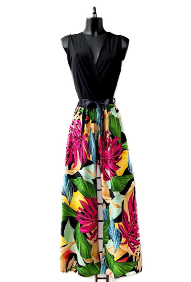 Mayorista Elle Style - Printed LIMEI jumpsuit, fluid and chic wide pants.