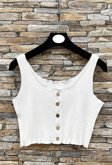 Wholesaler Elle Style - BALIE tank top with buttons