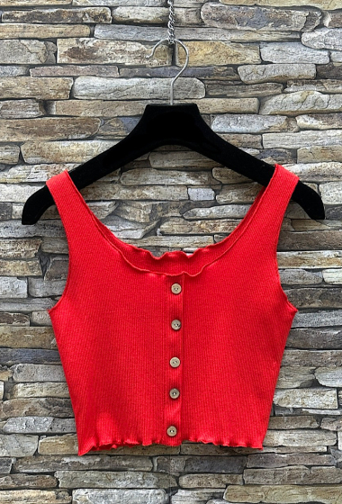 Wholesaler Elle Style - BALIE tank top with buttons