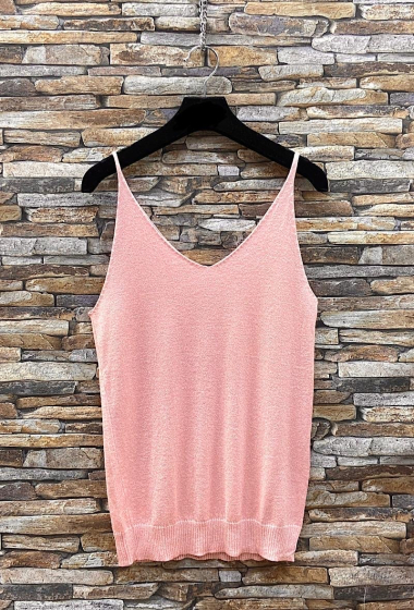 Großhändler Elle Style - DIVINE tank top, shiny, soft, chic and casual trend