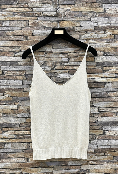 Mayorista Elle Style - DIVINE tank top, shiny, soft, chic and casual trend