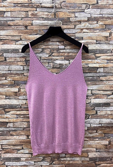 Großhändler Elle Style - DIVINE tank top, shiny, soft, chic and casual trend