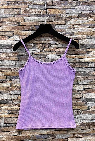 Wholesaler Elle Style - Basic LAURIE tank top in ribbed viscose cotton jersey.