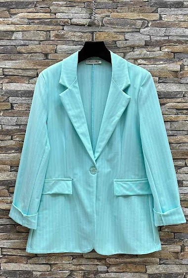 Großhändler Elle Style - EMMA blazer jacket with chic and trendy stripes.
