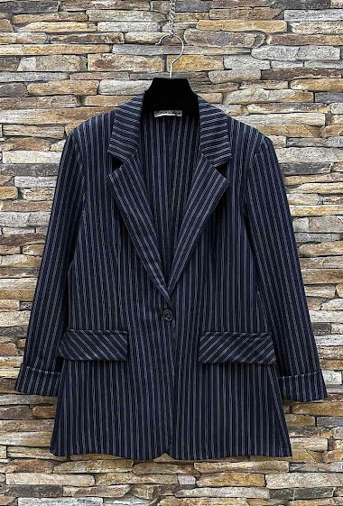 Wholesaler Elle Style - EMMA blazer jacket with chic and trendy stripes.
