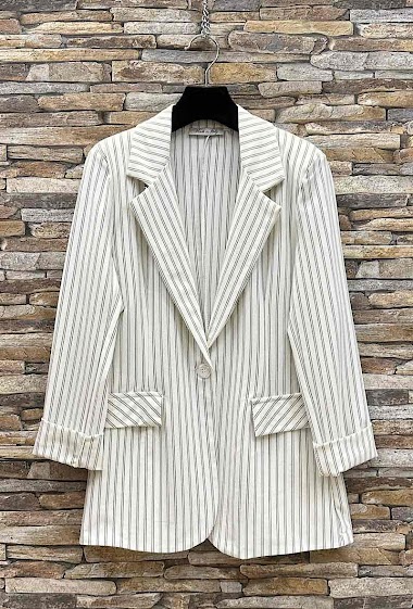 Mayorista Elle Style - EMMA blazer jacket with chic and trendy stripes.